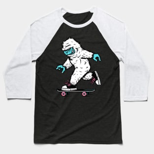 Skateboarding Yeti Baseball T-Shirt